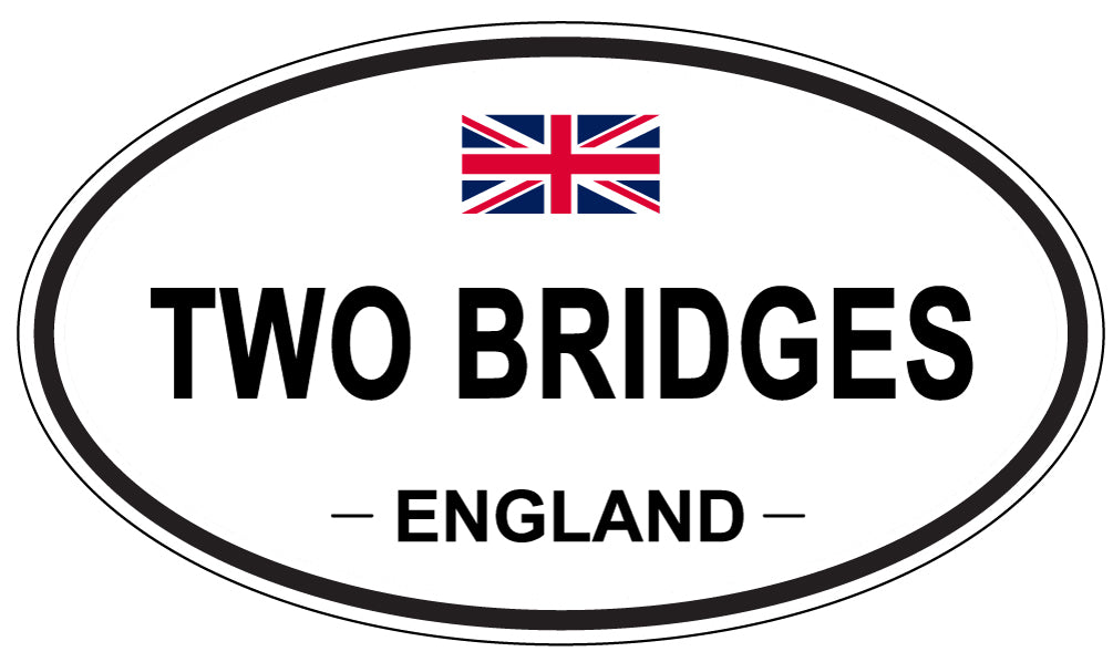 TWO BRIDGES, England - Oval Magnet