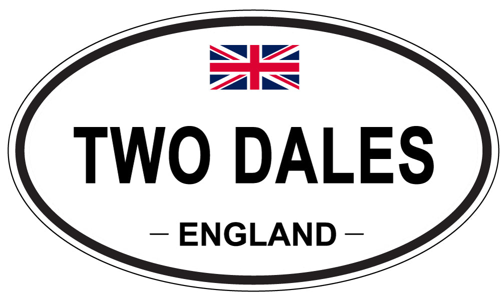 TWO DALES, England - Oval Magnet