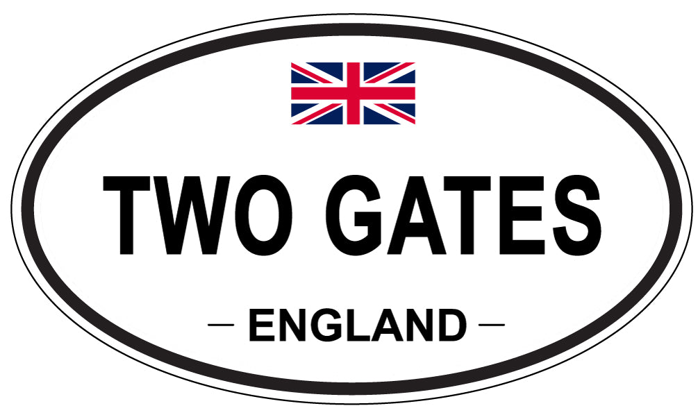 TWO GATES, England - Oval Magnet