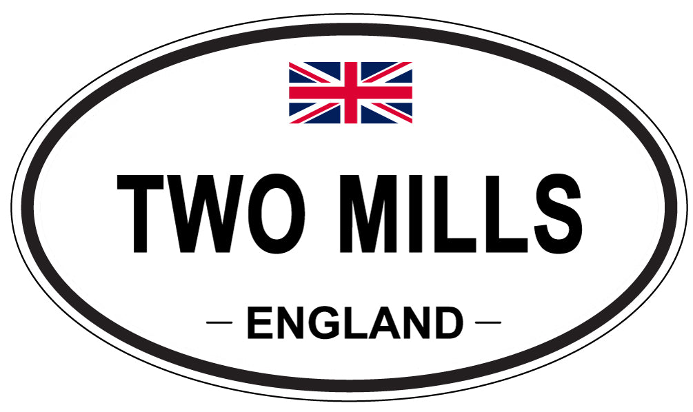 TWO MILLS, England - Oval Magnet