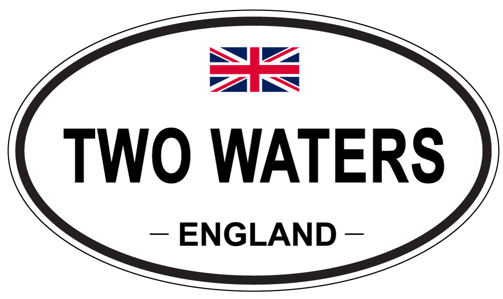 TWO WATERS, England - Oval Magnet