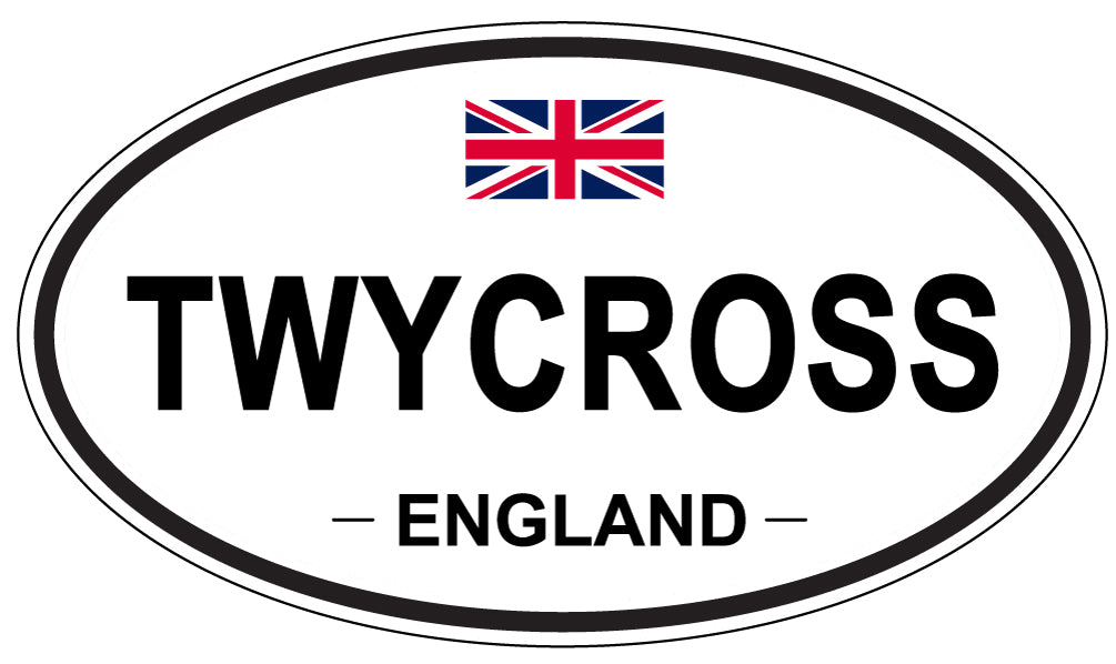 TWYCROSS, England - Oval Magnet