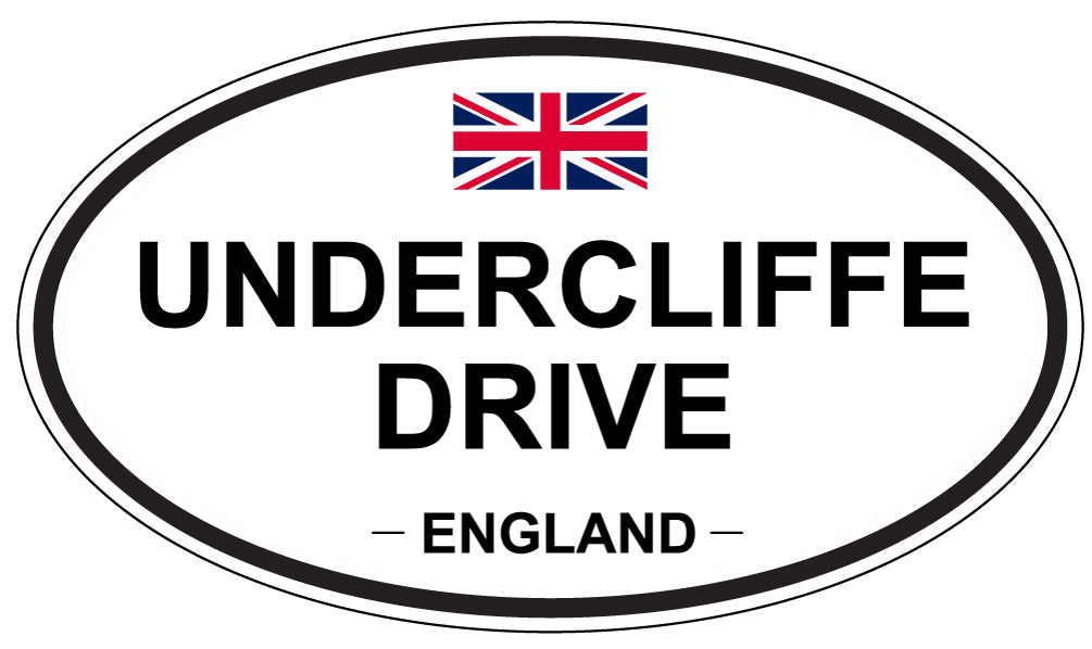 UNDERCLIFFE DRIVE, England - Oval Magnet