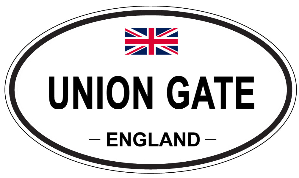UNION GATE, England - Oval Magnet