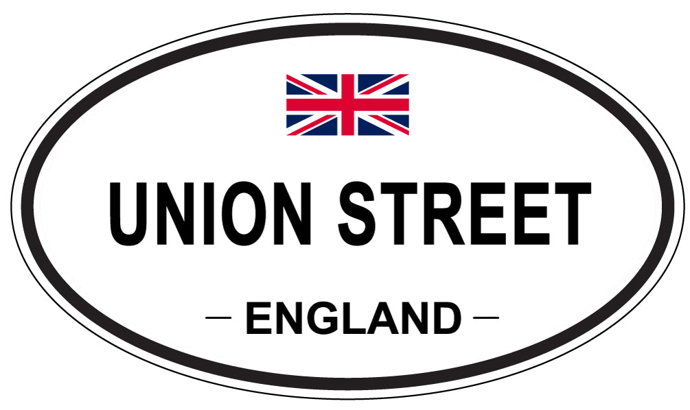 UNION STREET, England - Oval Magnet