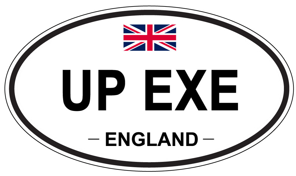 UP EXE, England - Oval Magnet