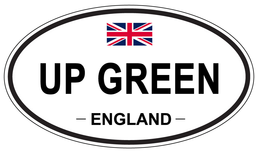 UP GREEN, England - Oval Magnet