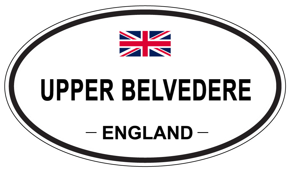 UPPER BELVEDERE, England - Oval Magnet