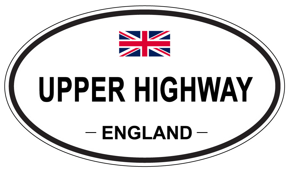 UPPER HIGHWAY, England - Oval Magnet