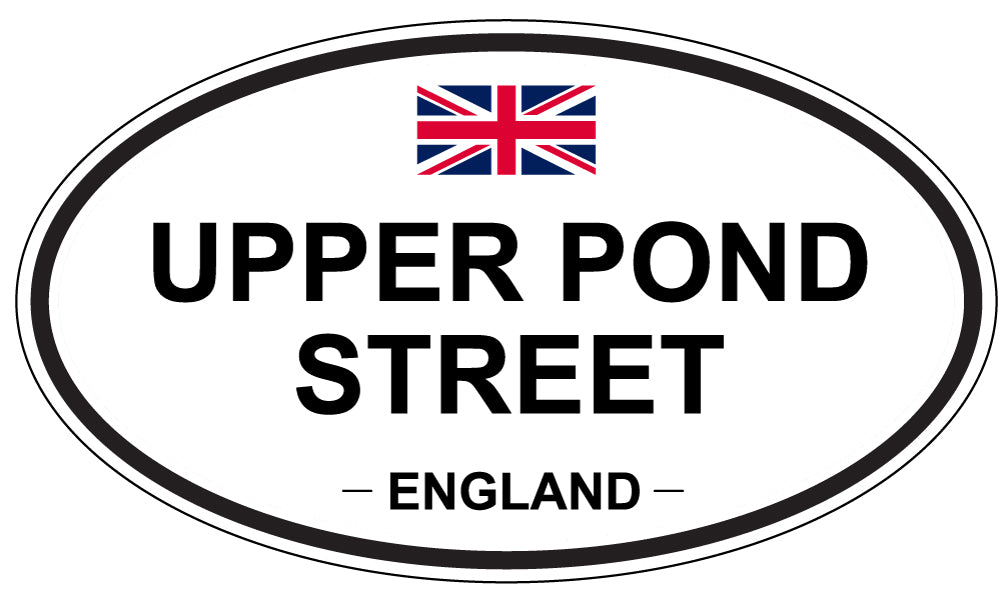 UPPER POND STREET, England - Oval Magnet