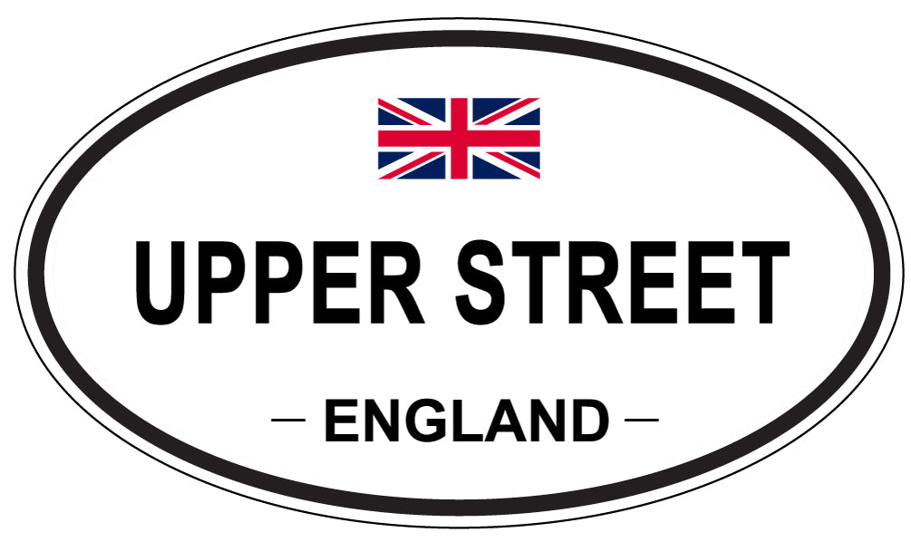 UPPER STREET, England - Oval Magnet