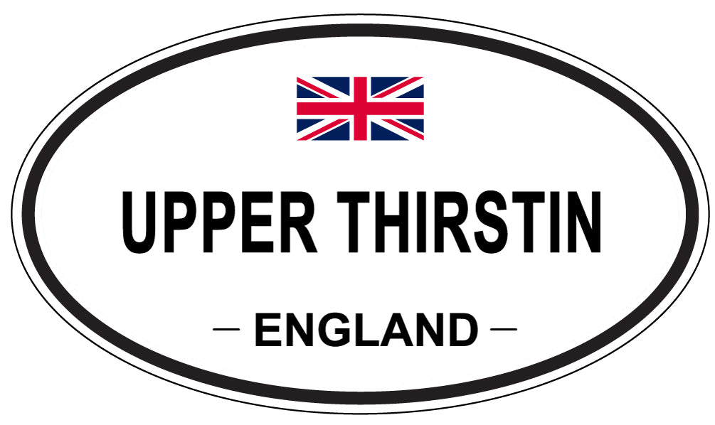 UPPER THIRSTIN, England - Oval Magnet