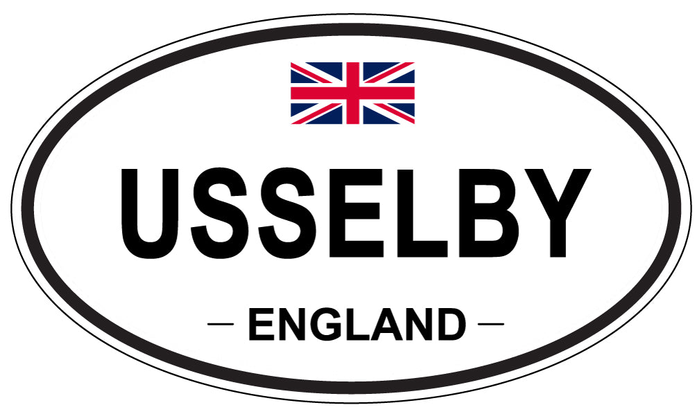 USSELBY, England - Oval Magnet
