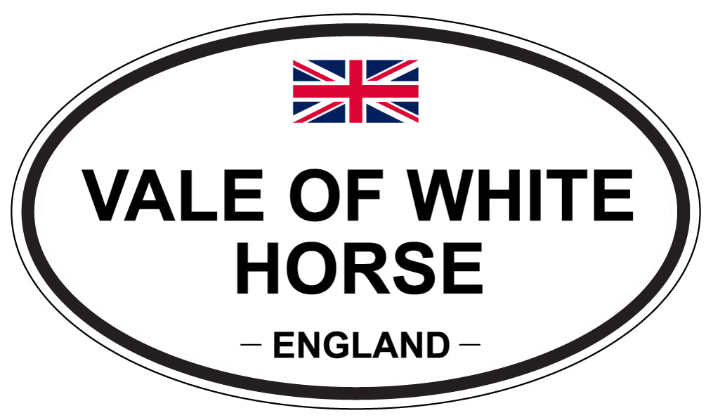 VALE OF WHITE HORSE, England - Oval Magnet