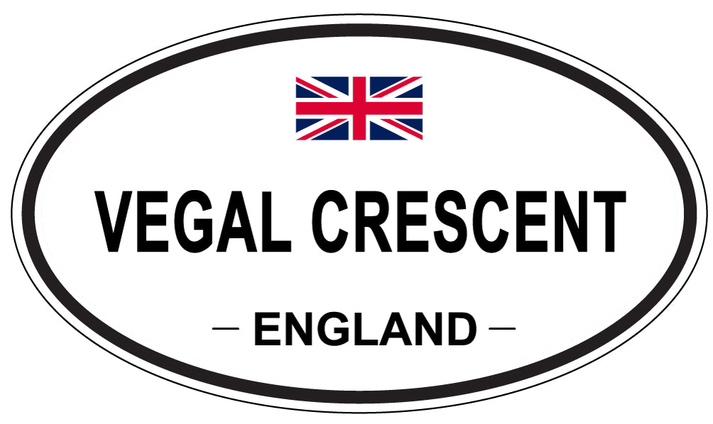 VEGAL CRESCENT, England - Oval Magnet