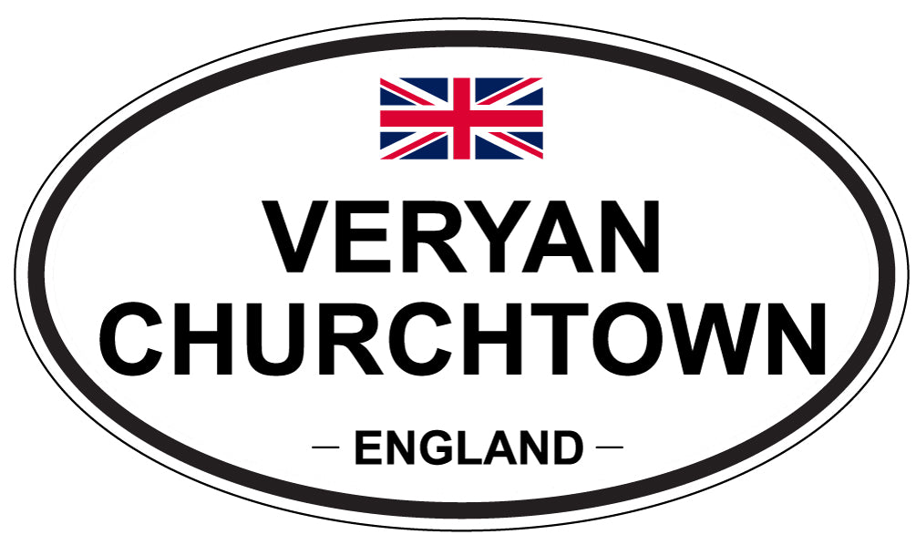 VERYAN CHURCHTOWN, England - Oval Magnet