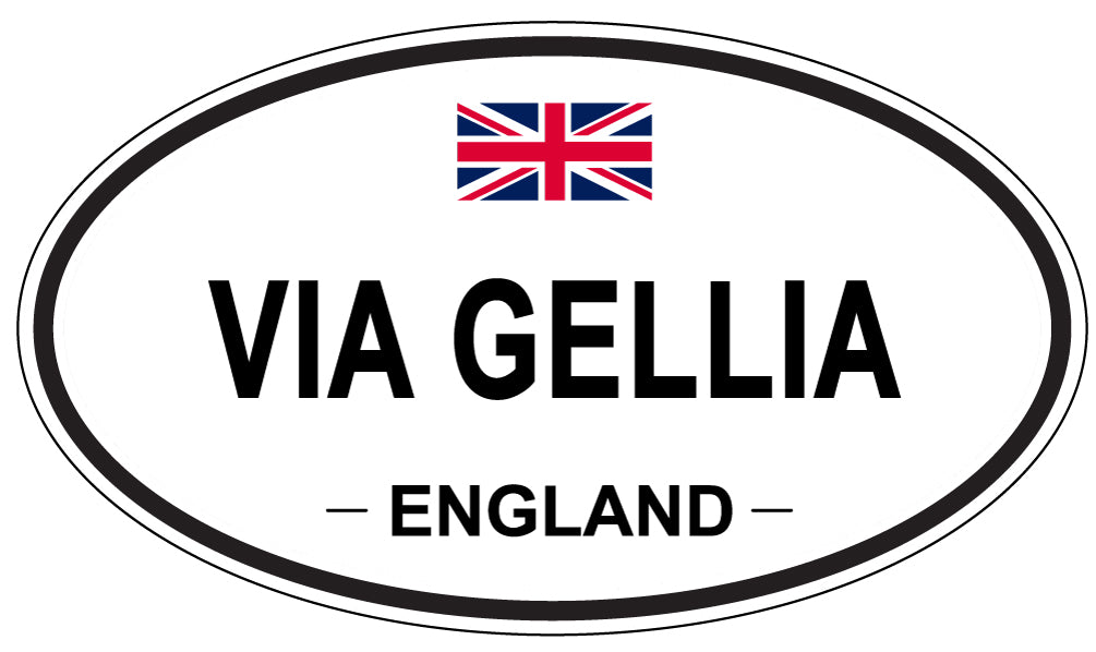 VIA GELLIA, England - Oval Magnet