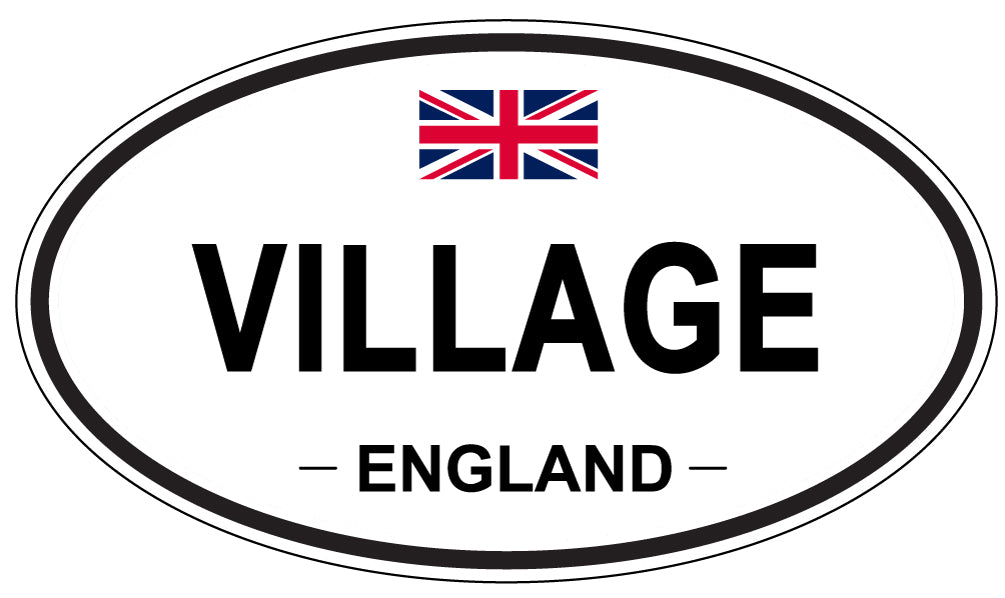 VILLAGE, England - Oval Magnet