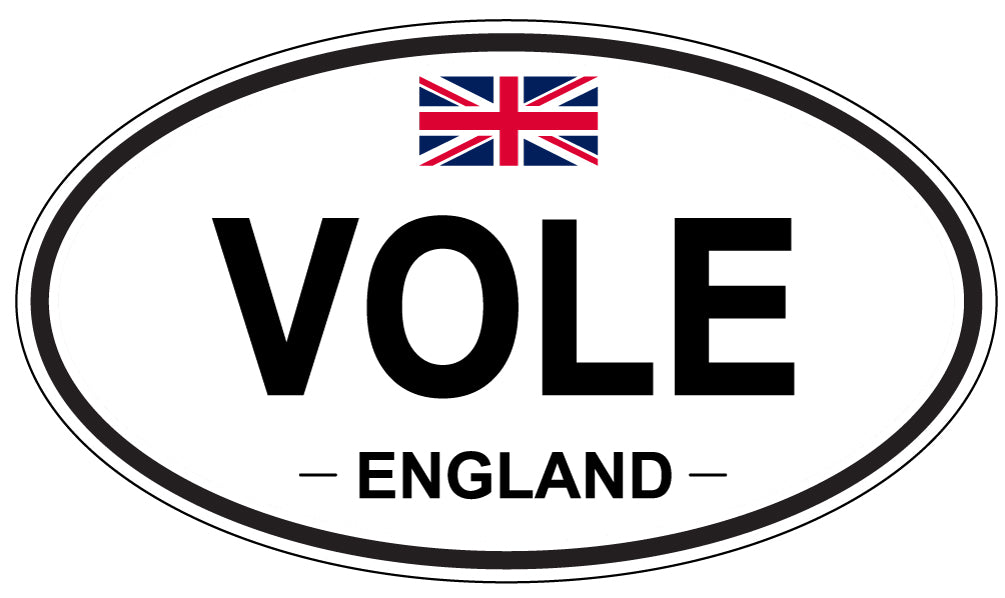 VOLE, England - Oval Magnet