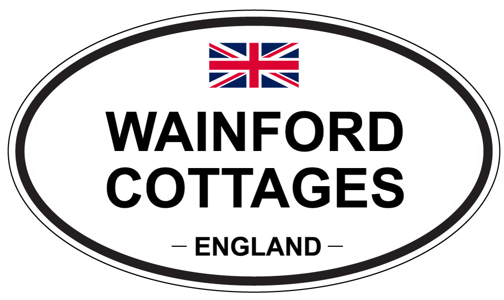 WAINFORD COTTAGES, ENGLAND - Oval Sticker
