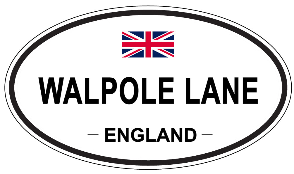 WALPOLE LANE, England - Oval Magnet
