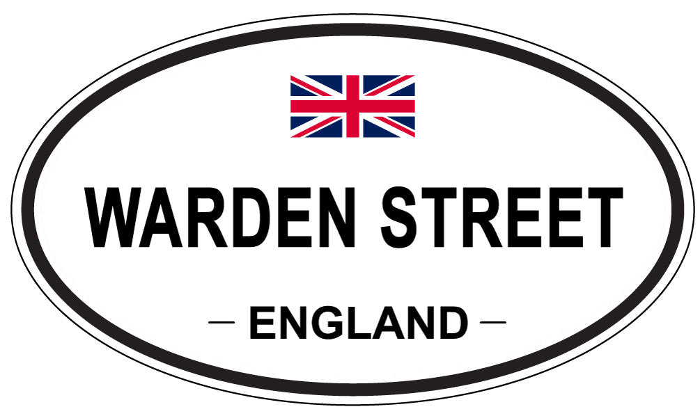 WARDEN STREET, England - Oval Magnet
