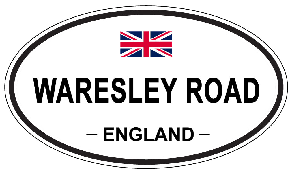 WARESLEY ROAD, England - Oval Magnet