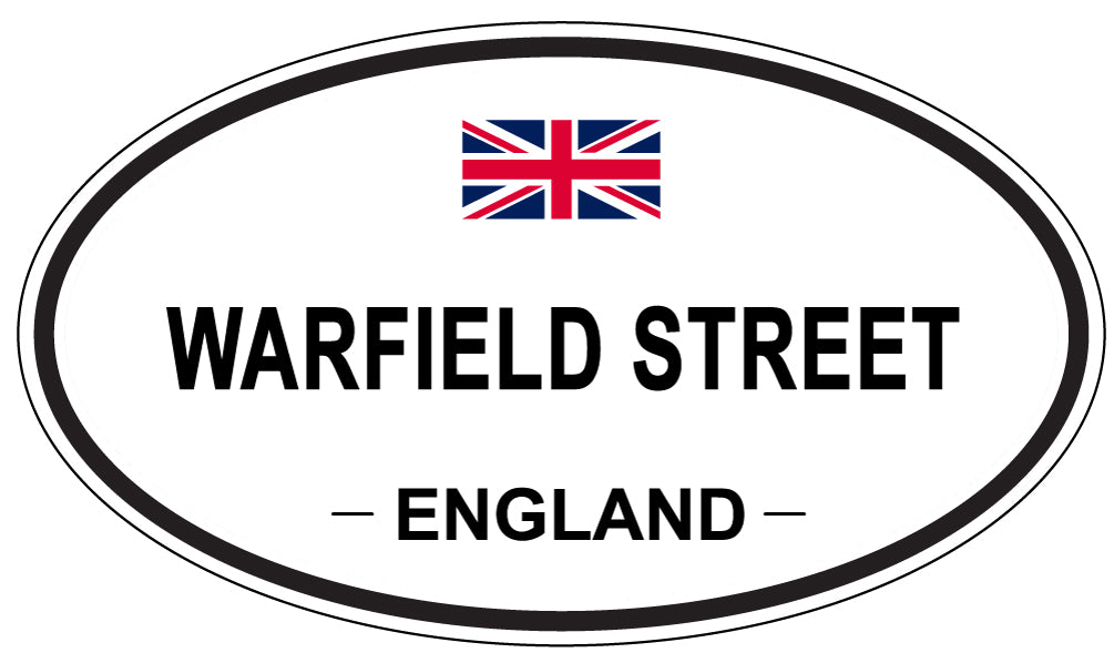WARFIELD STREET, England - Oval Magnet