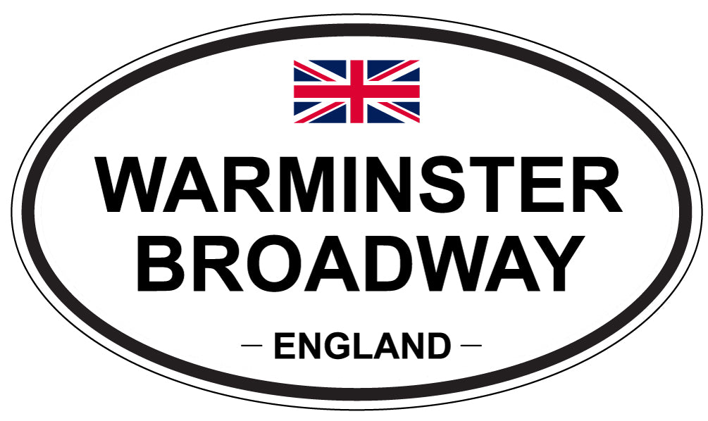 WARMINSTER BROADWAY, England - Oval Magnet