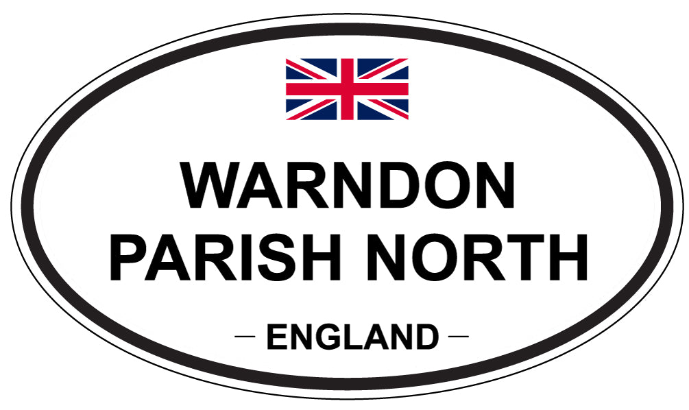 WARNDON PARISH NORTH, England - Oval Magnet