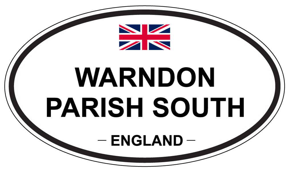 WARNDON PARISH SOUTH, England - Oval Magnet