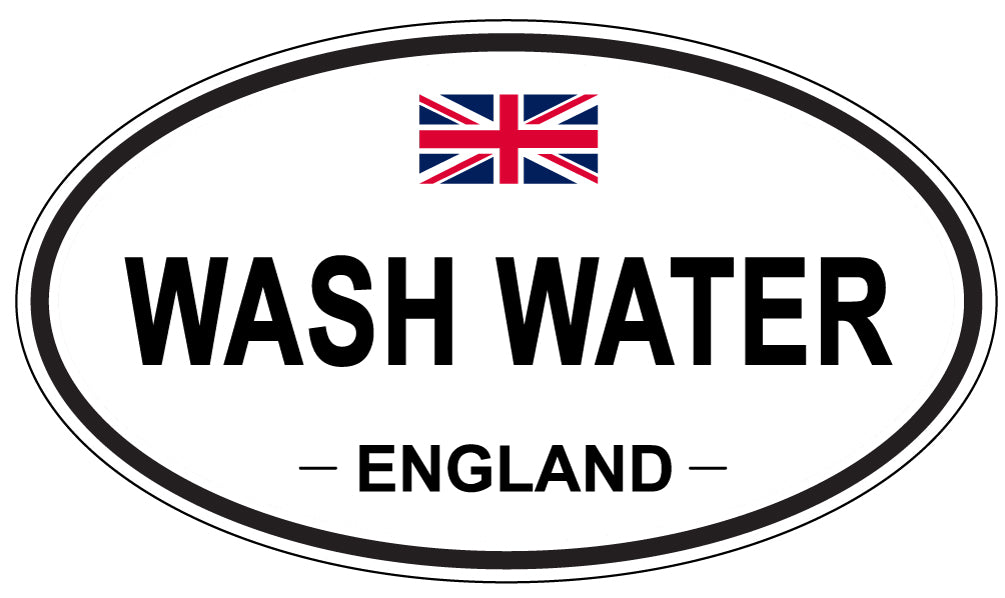WASH WATER, England - Oval Magnet