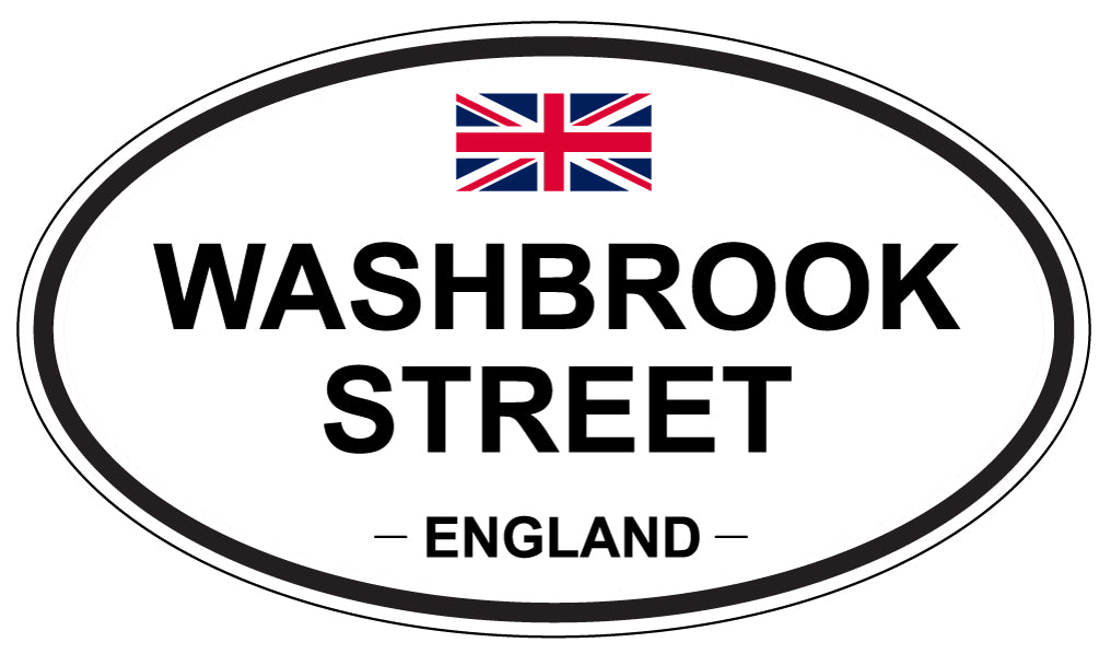 WASHBROOK STREET, England - Oval Magnet