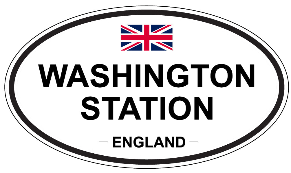 WASHINGTON STATION, England - Oval Magnet