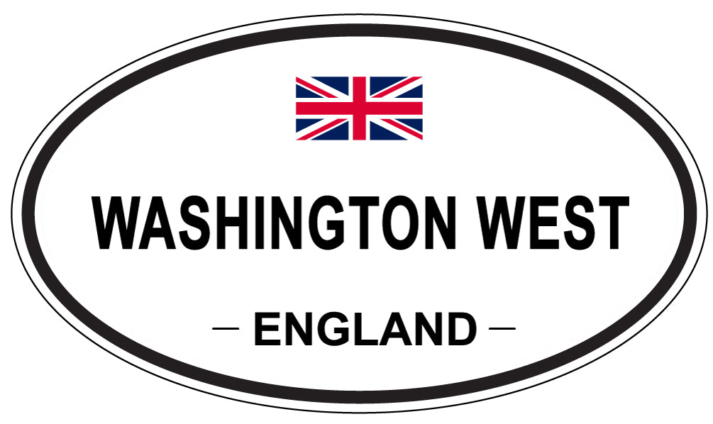 WASHINGTON WEST, England - Oval Magnet
