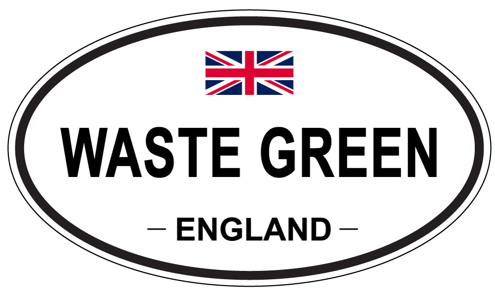 WASTE GREEN, England - Oval Magnet