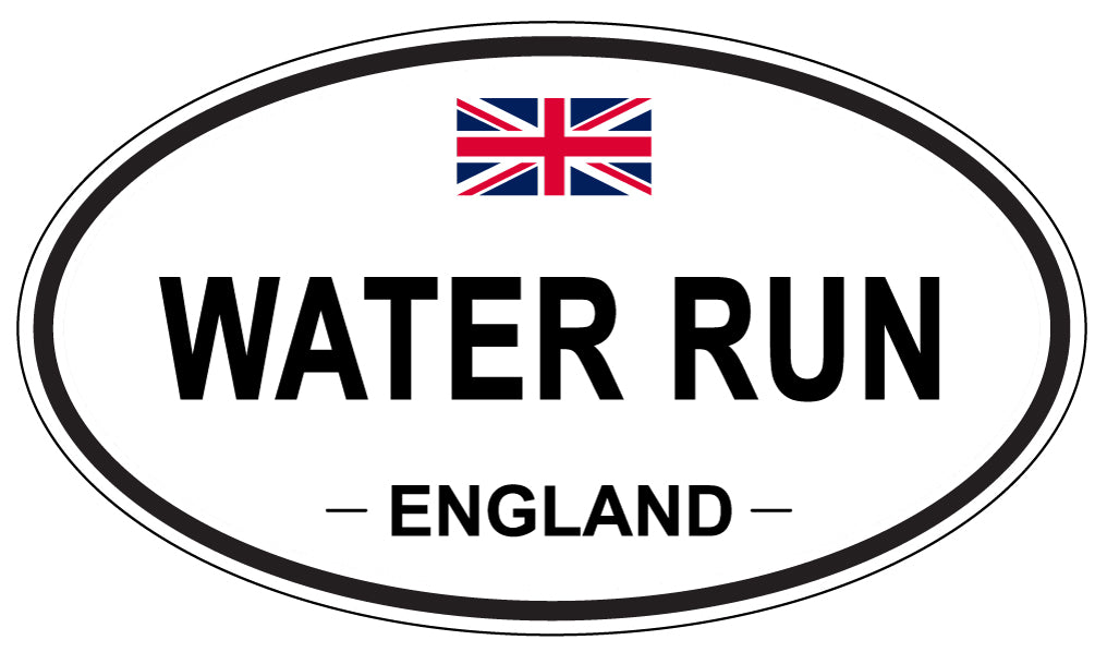 WATER RUN, England - Oval Magnet