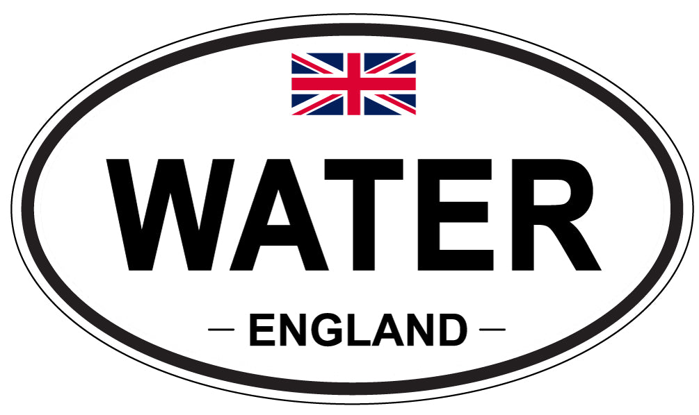 WATER, England - Oval Magnet