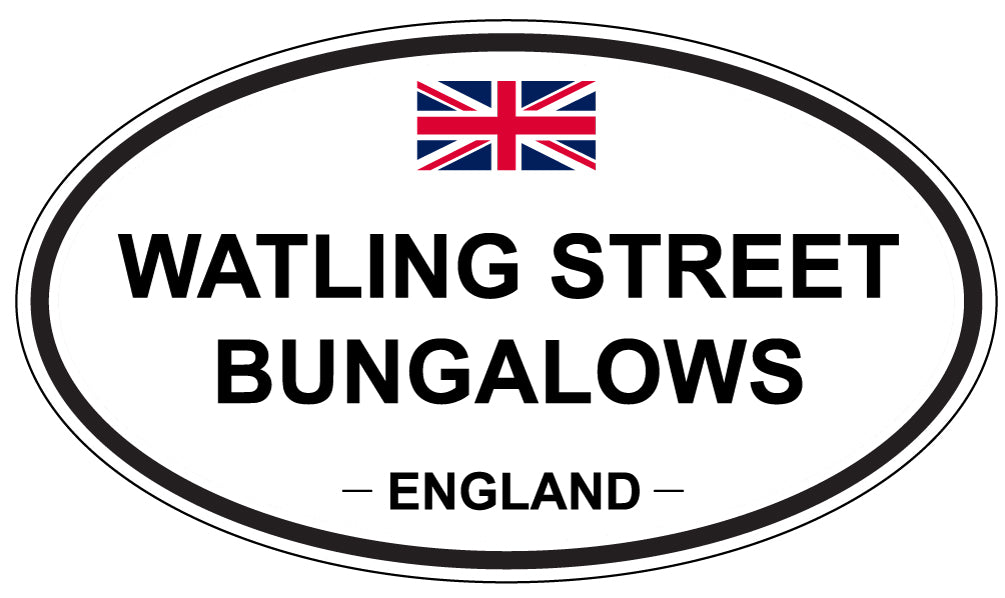 WATLING STREET BUNGALOWS, England - Oval Magnet