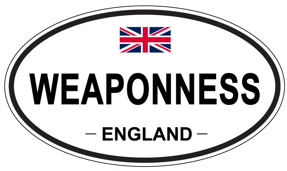 WEAPONNESS, England - Oval Magnet
