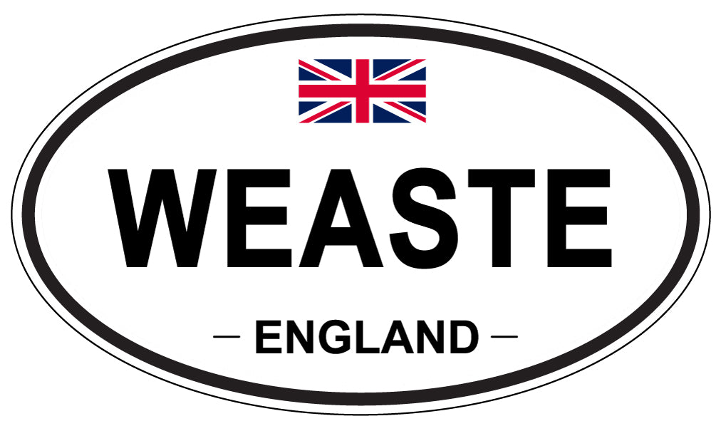 WEASTE, England - Oval Magnet