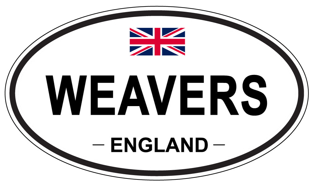 WEAVERS, ENGLAND - Oval Sticker
