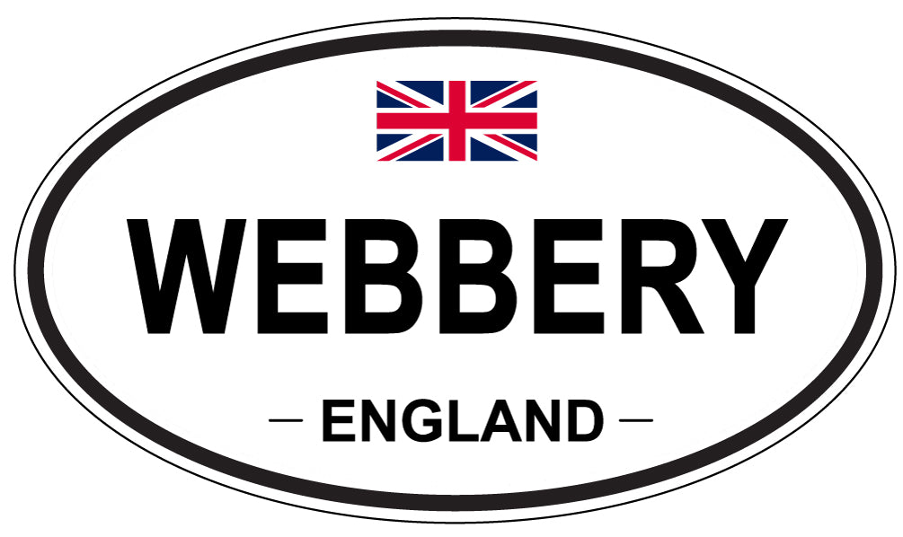 WEBBERY, ENGLAND - Oval Sticker