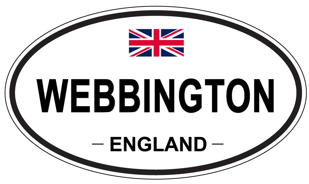WEBBINGTON, ENGLAND - Oval Sticker