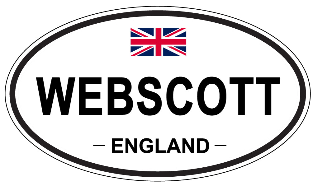 WEBSCOTT, ENGLAND - Oval Sticker