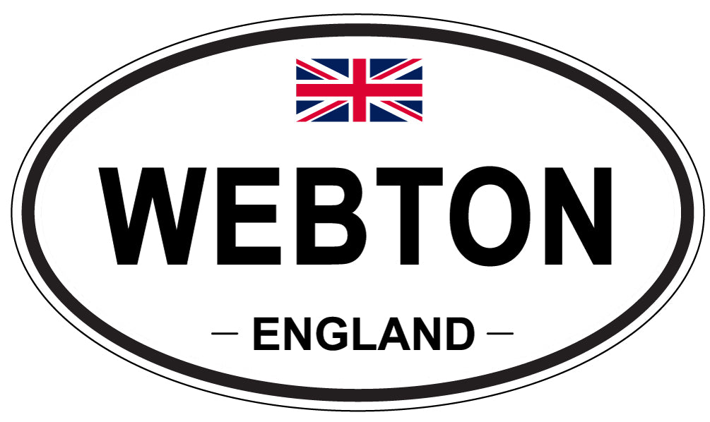 WEBTON, ENGLAND - Oval Sticker