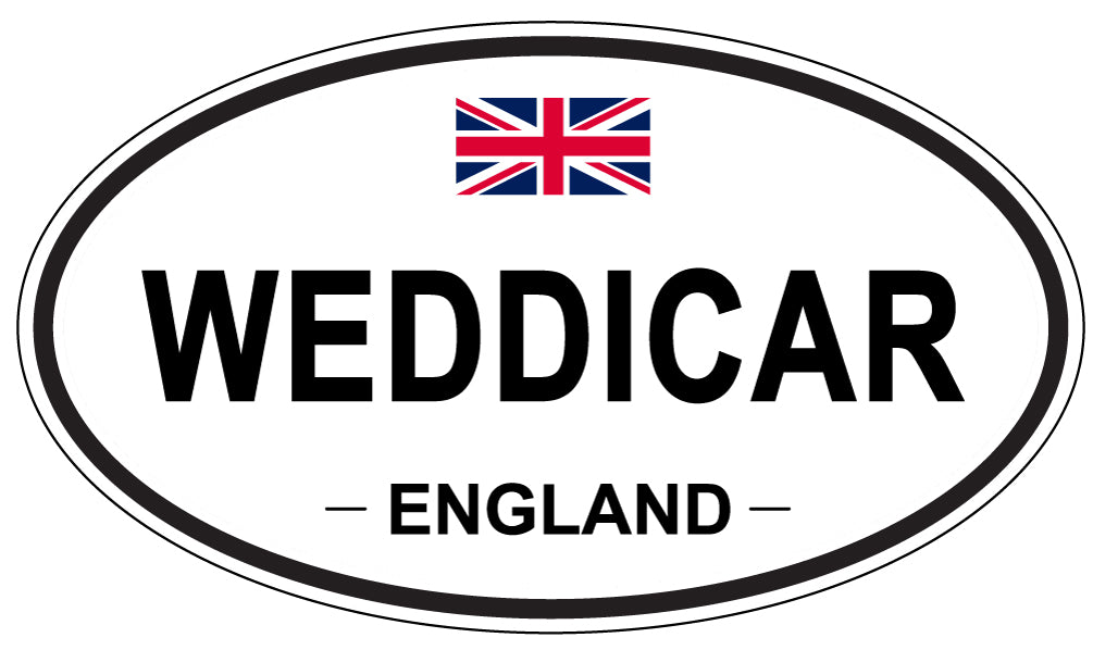 WEDDICAR, ENGLAND - Oval Sticker