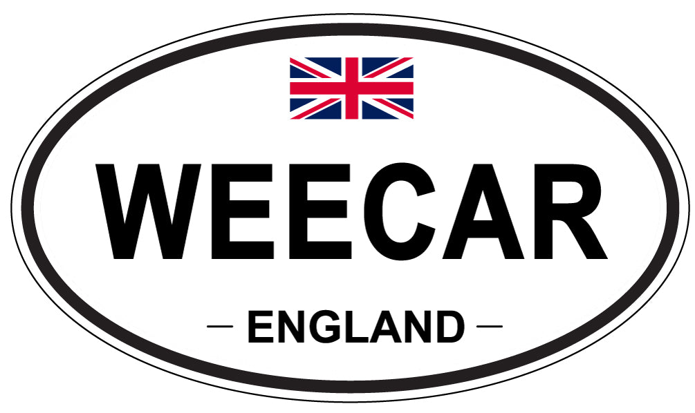 WEECAR, ENGLAND - Oval Sticker