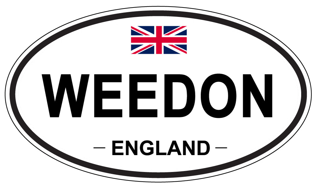 WEEDON, ENGLAND - Oval Sticker