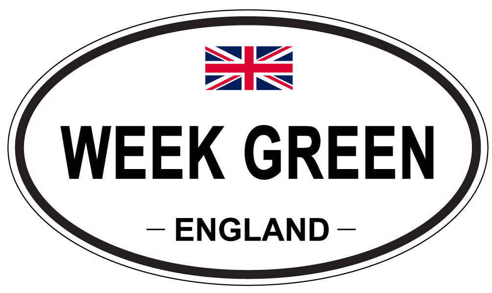 WEEK GREEN, ENGLAND - Oval Sticker
